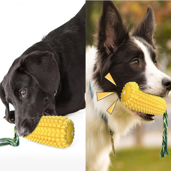 Dog Chew Toys for Aggressive Chewers,Corn Interactive Squeaky Dog Toys - Image 2