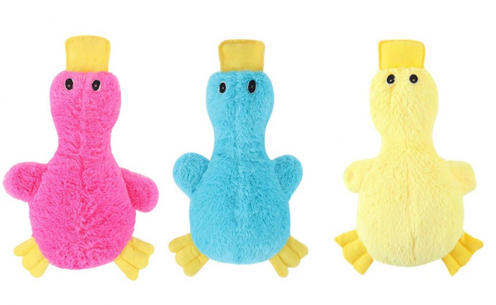 Dog Toys for Small, Medium and Large Breeds, Cute Stuffing-Free Duck with Soft Squeaker - Image 3