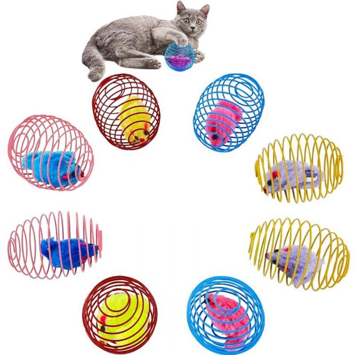 Cat Spring Balls Stretchable Cat Toys Ball Rat - Image 2