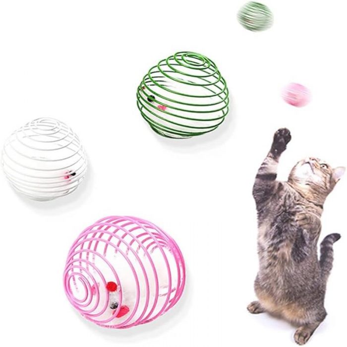 Cat Spring Balls Stretchable Cat Toys Ball Rat